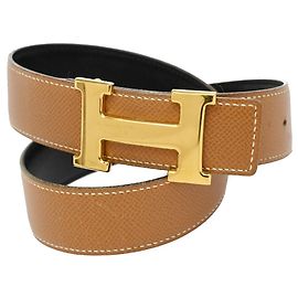 Hermès Hermes Constance Reversible Belt Leather Medium Brown
