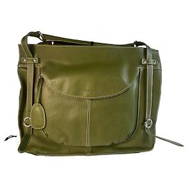 Bolsa de couro verde Furla Verde