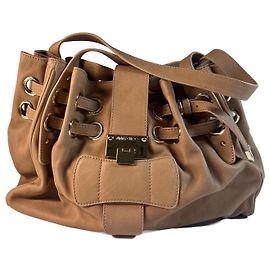 Beige Leather Handbag by Jimmy Choo Beige