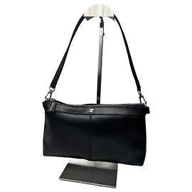 Vintage Courreges Ledertasche schwarz Schwarz
