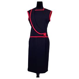 Valentino Garavani Valentino V Night vestito da sera rosso e nero Nero Rosso