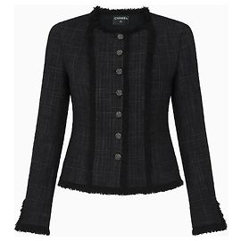 Giacca Chanel in tweed nero Nero