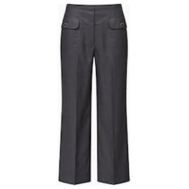 Pantalon Yves Saint Laurent Rive Gauche en laine gris anthracite Gris
