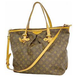 Louis Vuitton Monogram Palermo GM Tote Bag Brown