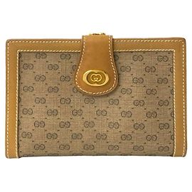 Gucci Brown Leather Bifold Wallet Brown