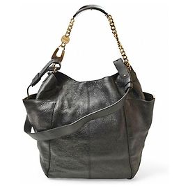 Bolsa de corrente e ombro reversível Jimmy Choo Preto Metálico