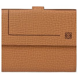 Loewe Anagram Trifold Wallet in Caramel Brown