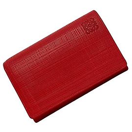 Loewe Red Leather Bifold Wallet Red