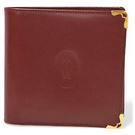 Cartera bi-fold Must de Cartier para hombre en burdeos Burdeos