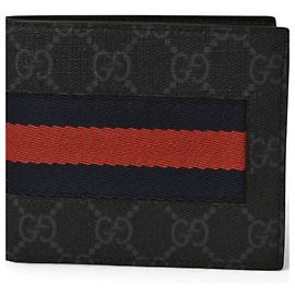 Gucci Men's Bifold Wallet Black Red