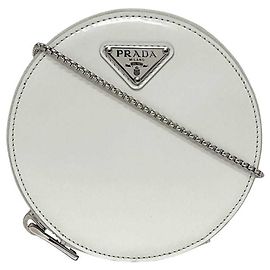 Sac à épaule mini pochette blanc Prada Blanc