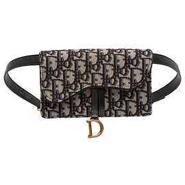 Dior Gürteltasche aus blauer Oblique-Canvas Blau Marineblau
