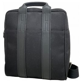 Hermès Hermes Acapulco Toile Chevron Backpack Black