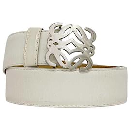 Cinto de couro branco Loewe Branco