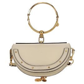 Chloé Minaudière de couro Chloe Nile Branco