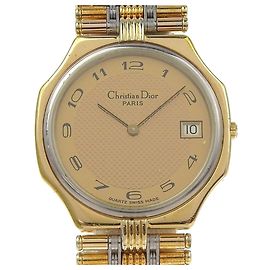 Christian Dior Gold-Plated Quartz Analog Wristwatch Other
