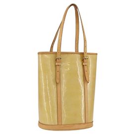Borsa a secchiello Louis Vuitton Monogram Vernis GM Beige