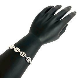 Hermès Bracciale Bangle Enchaine HERMES in Argento 925 Argento