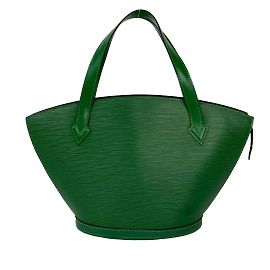 Bolsa de mão Louis Vuitton Saint Jacques em couro Epi Verde