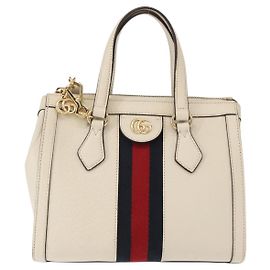 Gucci Ophidia Sac à Main en Cuir Petit Blanc