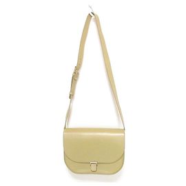Apc Bolsa de Ombro de Couro A.P.C. com Aba Bege Outro