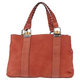 Gucci Vintage Bamboo Handle Bag Leather Small Red