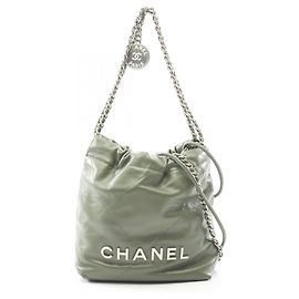 Bolsa de Ombro Mini Chanel 22 Caqui