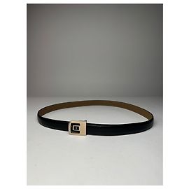 Vintage Yves Saint Laurent Ledergürtel schwarz Schwarz