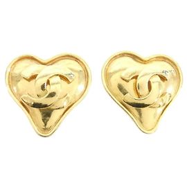 Boucles d'oreilles clips en or Chanel Doré