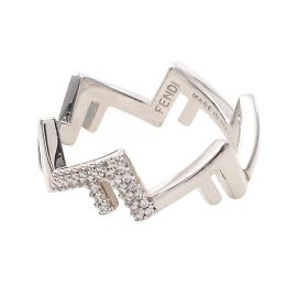 Fendi Five Ring aus Edelstahl Silber Andere