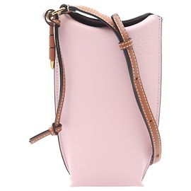 Bolsa de Ombro Loewe Gate Pocket Marrom Rosa Laranja