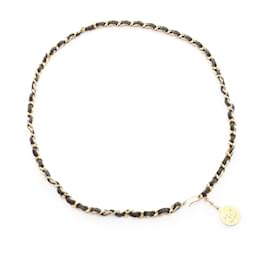 Chanel Coco Mark Chain Belt Black Golden