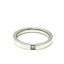 Anel de noivado Harry Winston em PT950 com corte princesa Prata