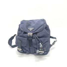 Sac à dos Prada Vela avec plaque logo triangle en violet Violet