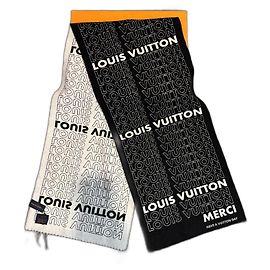 Sciarpa Louis Vuitton MP2121 in lana nera Nero