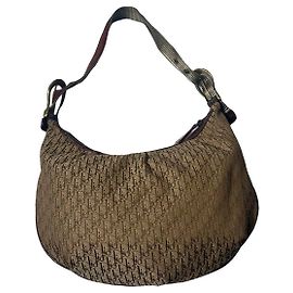 Bolsa Hobo Oblique Dior Marrom Couro Marrom