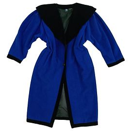 Emanuel Ungaro Elektroblauer Cape-Mantel Ungaro Parallele Blau
