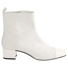 Carel White leather boots White