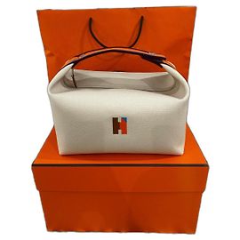 Bolso de mano Hermès Beige de Algodón Beige