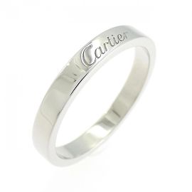 Cartier Engraved Platinum Band Ring Other