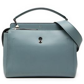 Fendi Blaue Mittelgroße Leder DotCom-Handtasche Blau Hellblau