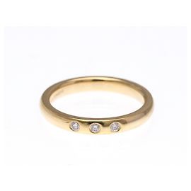 Tiffany & Co Tiffany Stacking Band 3P Diamond Ring in Pink Gold Golden