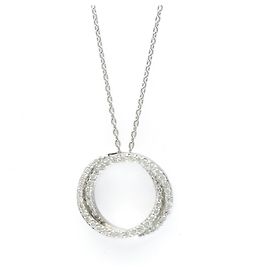 Autre Marque Collar de círculo de diamante Ponte Vecchio Plata