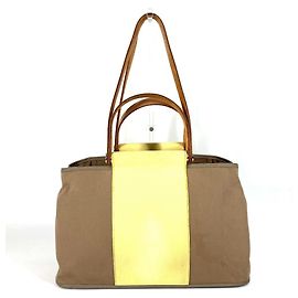 Hermès HERMES Bolsa Cabag Elan PM Bicolor de Ombro/Sacola Bege Amarelo
