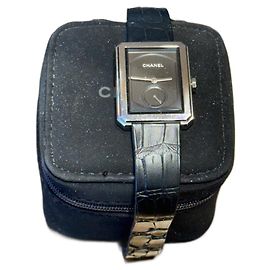 Chanel Boy Noir Argenté