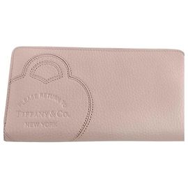 Tiffany & Co. Pink Leather Long Wallet Pink