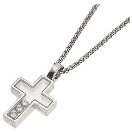 Collar Chopard Cross Happy Diamonds en Oro Blanco de 18K Otro