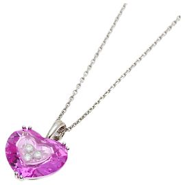 Colar de cristal em forma de coração So Happy Diamond da Chopard em ouro branco 18K Outro
