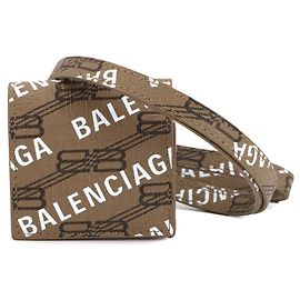 Balenciaga BB Monogram AirPods Case Brown