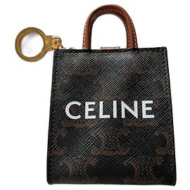 Céline porte-clés micro charm triomphe Marron